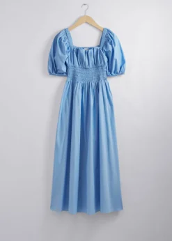 & Other Stories Dresses | Puff-Sleeve Midi Dress