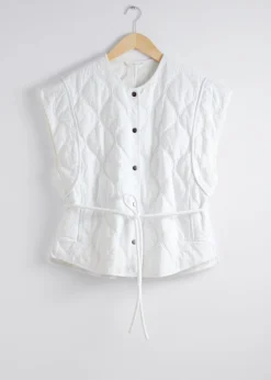 & Other Stories Outerwear | Quilted Gilet White