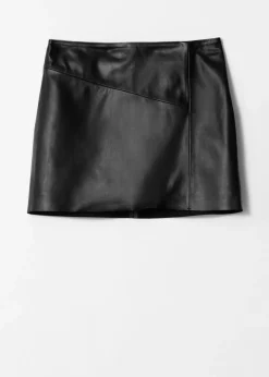 & Other Stories Sets & Suits | Skirts | Raw-Edge Leather Mini Skirt Black