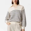 & Other Stories Sweaters & Knits | Relaxed Collared Sweater White Stripes