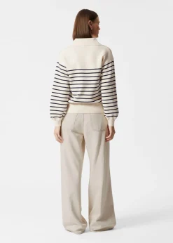 & Other Stories Sweaters & Knits | Relaxed Collared Sweater White Stripes