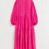 & Other Stories Dresses | Relaxed Lace Trimmed Tunic Dress Bright Pink