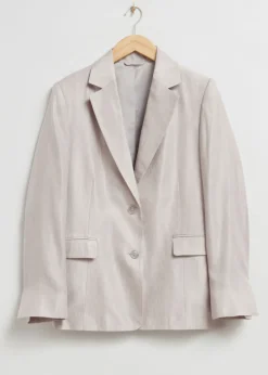 & Other Stories Sets & Suits | Outerwear | Relaxed Linen-Blend Blazer Light Grey