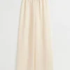 & Other Stories Pants | Relaxed Pull-on Linen Trousers Light Beige