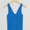 & Other Stories Tops | Sweaters & Knits | Rib Knit Tank Top Bright Blue