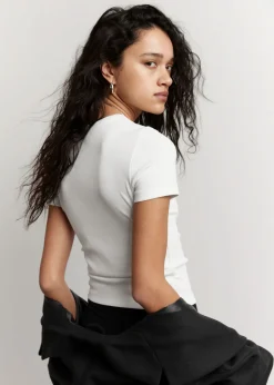 & Other Stories Tops | Ribbed Cropped T-Shirt