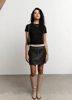 & Other Stories Tops | Ribbed Cropped T-Shirt