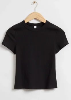 & Other Stories Tops | Ribbed Cropped T-Shirt