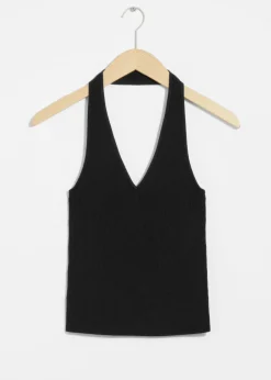 & Other Stories Tops | Ribbed Halterneck Top