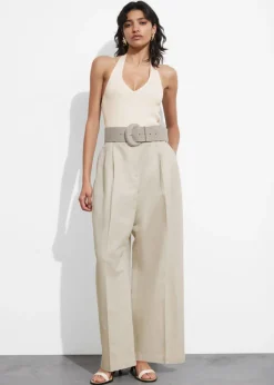 & Other Stories Tops | Ribbed Halterneck Top