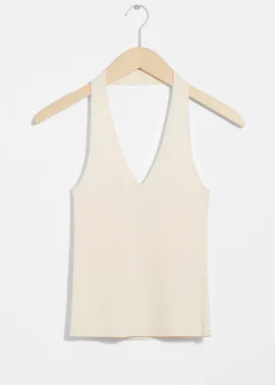 & Other Stories Tops | Ribbed Halterneck Top