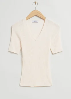 & Other Stories Tops | Ribbed T-Shirt