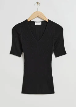 & Other Stories Tops | Ribbed T-Shirt