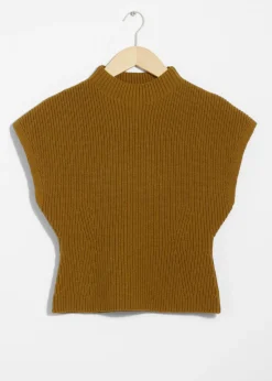 & Other Stories Sweaters & Knits | Rib-Knit Mock-Neck Vest
