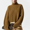 & Other Stories Sweaters & Knits | Rib-Knit Turtleneck Jumper Dark Khaki