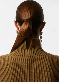 & Other Stories Sweaters & Knits | Rib-Knit Turtleneck Jumper Dark Khaki