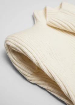 & Other Stories Scarves | Rib-Knit Wool Bib Light Beige