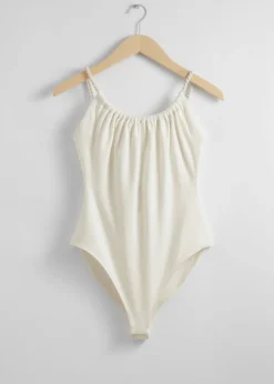 & Other Stories Tops | Rope-Strap Bodysuit White