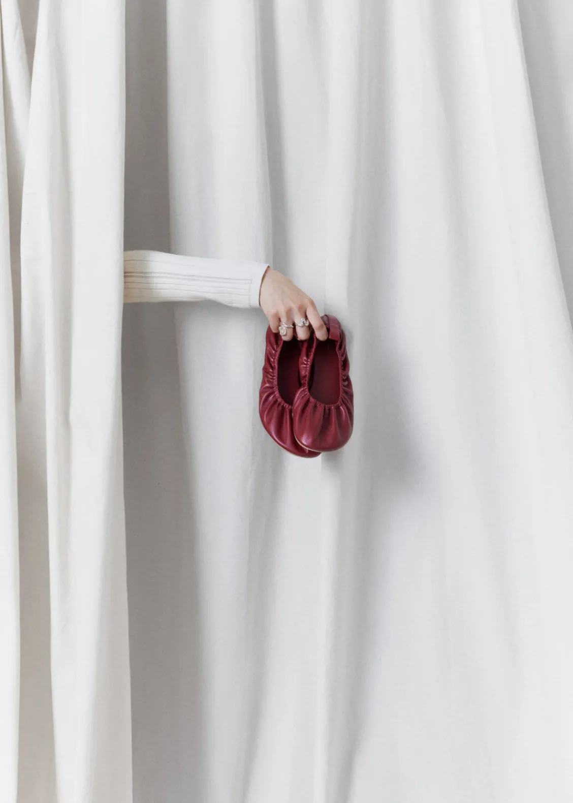 & Other Stories Loafers & Flats | Ruched Leather Ballet Flats