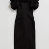 & Other Stories Dresses | Ruffled Off-Shoulder Midi Dress Black
