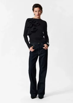 & Other Stories Tops | Ruffled Top Black
