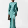 & Other Stories Dresses | Satin Maxi Dress Turquoise