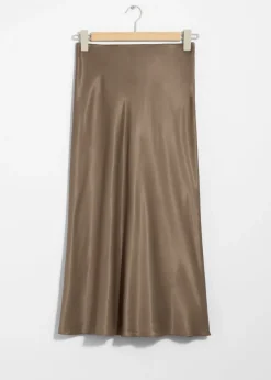 & Other Stories Skirts | Satin Midi Skirt