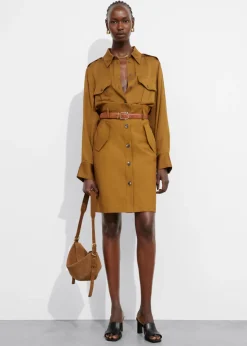 & Other Stories Sets & Suits | Blouses & Shirts | Satin Utility Shirt Mustard