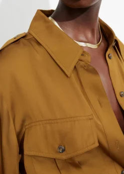 & Other Stories Sets & Suits | Blouses & Shirts | Satin Utility Shirt Mustard