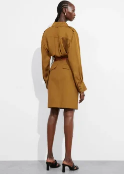 & Other Stories Sets & Suits | Blouses & Shirts | Satin Utility Shirt Mustard