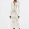 & Other Stories Dresses | Sweaters & Knits | Scalloped Knit Midi Dress White