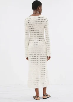 & Other Stories Dresses | Sweaters & Knits | Scalloped Knit Midi Dress White
