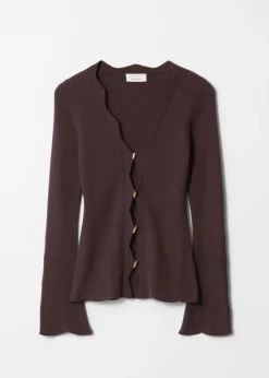 & Other Stories Sweaters & Knits | Scalloped Merino-Blend Cardigan