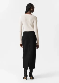 & Other Stories Skirts | Scuba Midi Skirt Black