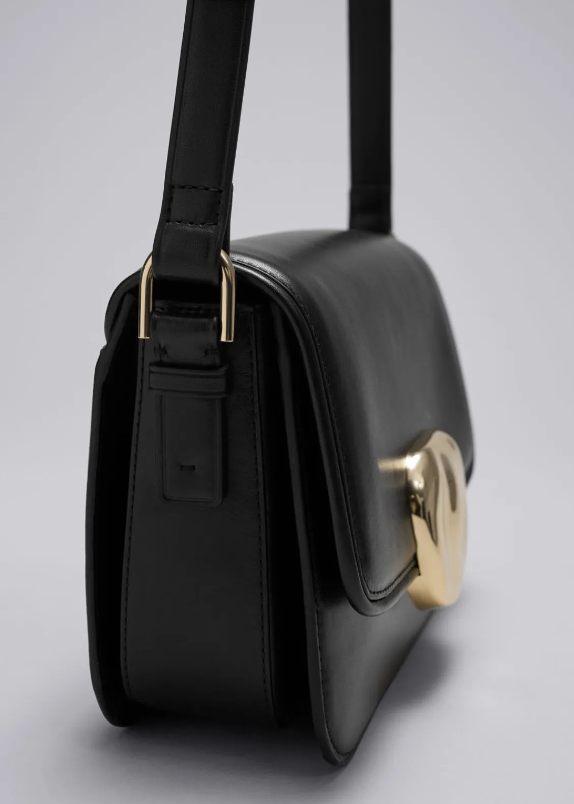 & Other Stories Shoulder Bags | Sculptural Buckle Leather Bag