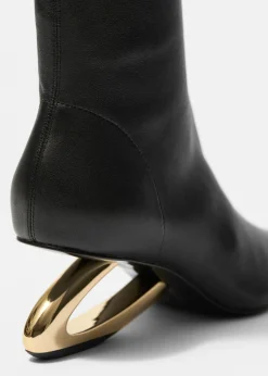 & Other Stories Boots | Sculptural Heel Ankle Boots Black