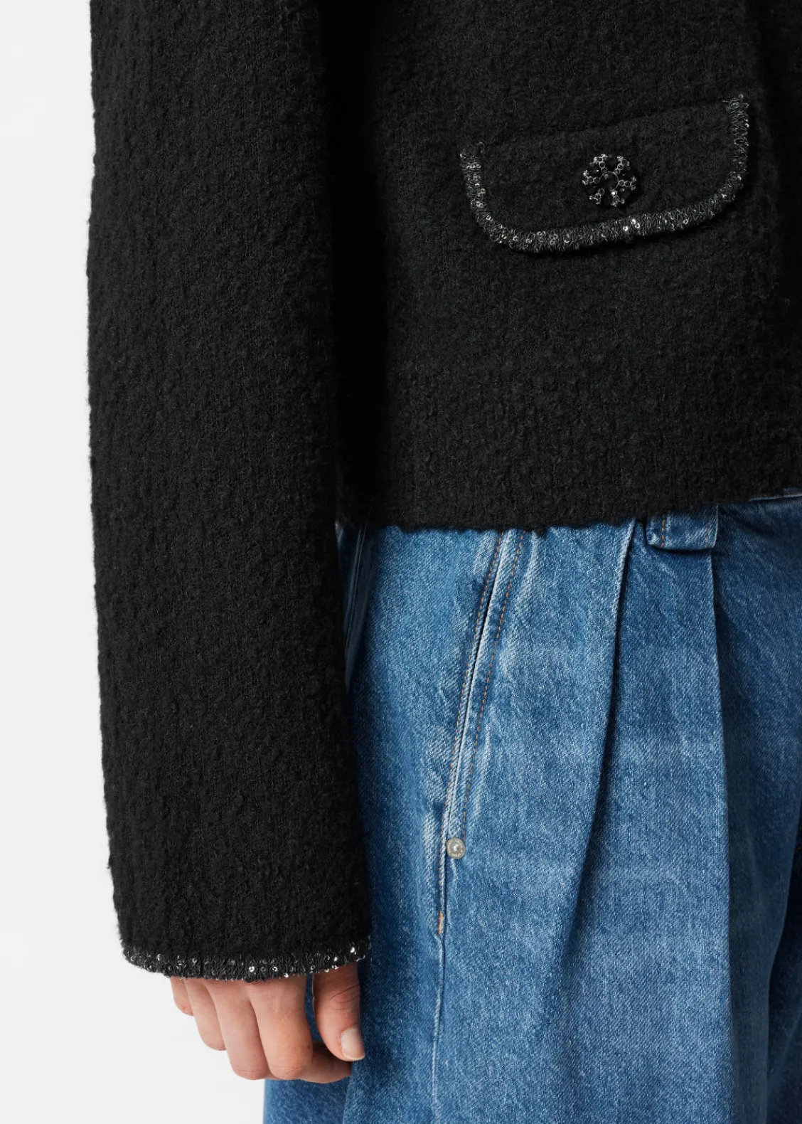 & Other Stories Sets & Suits | Sweaters & Knits | Sequin-Trimmed Cardigan Black