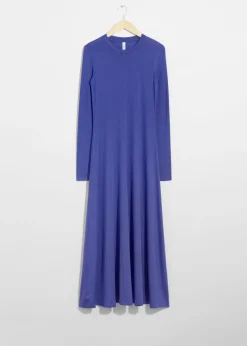 & Other Stories Dresses | Sheer Maxi Dress Blue