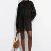& Other Stories Dresses | Sheer Mini Dress Black