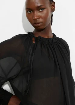 & Other Stories Dresses | Sheer Mini Dress Black