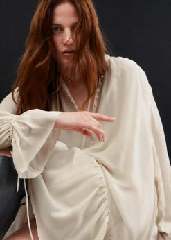 & Other Stories Dresses | Sheer Oversized Midi Dress Cream