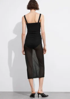& Other Stories Skirts | Sheer Pencil Midi Skirt Black