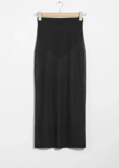 & Other Stories Skirts | Sheer Pencil Midi Skirt Black