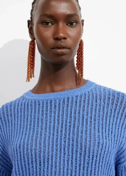 & Other Stories Tops | Sheer Rib-Knit T-Shirt