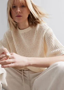 & Other Stories Tops | Sheer Rib-Knit T-Shirt