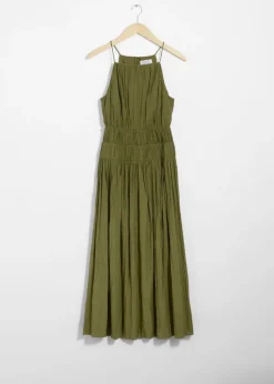 & Other Stories Dresses | Shirred Sleeveless Midi Dress