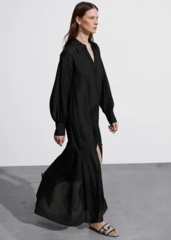& Other Stories Dresses | Shirt Maxi Dress Black