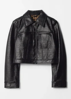 & Other Stories Outerwear | Short Patent Jacket Black
