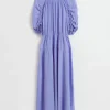 & Other Stories Dresses | Silk Maxi Dress Dusty Blue