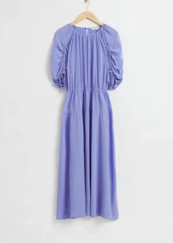 & Other Stories Dresses | Silk Maxi Dress Dusty Blue
